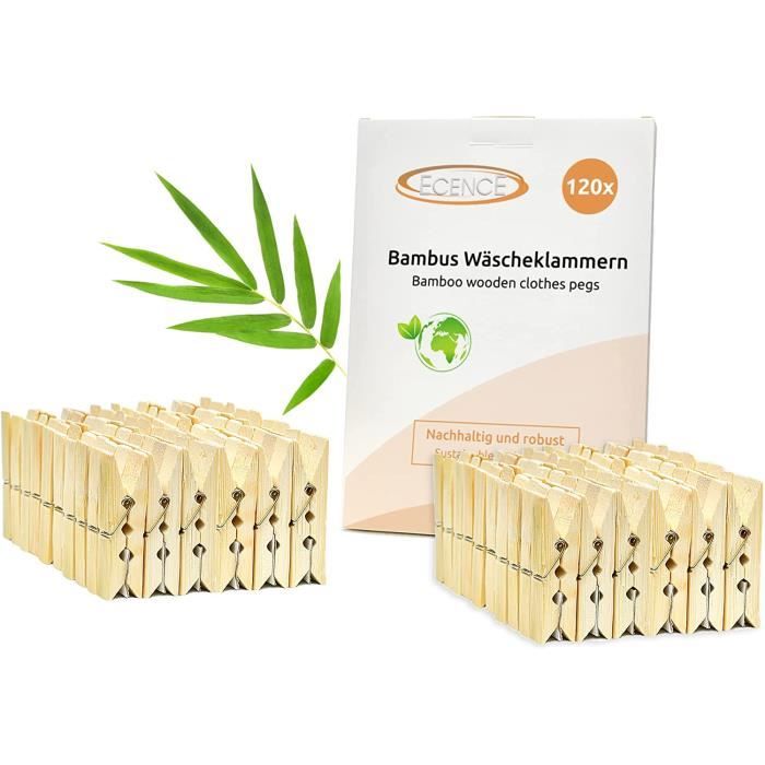 Lot De 10 Pinces à Linge En Bois Naturel Fendu - Pour DIY, Déco, Artisanat, Ornements Festifs