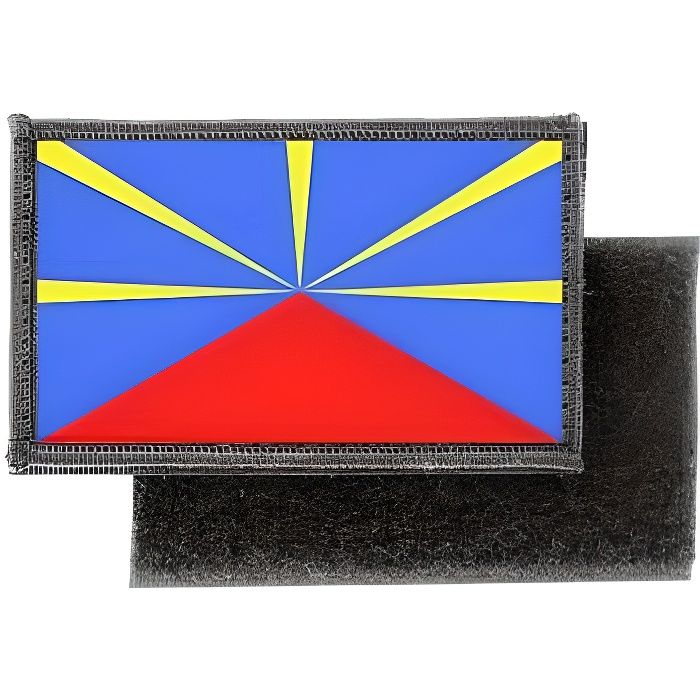 Patch écusson Drapeau Île Maurice - Taille 5x8 Cm, Imprimé, Fixation Mâle/femelle - Pour Veste, Sac, Customisation
