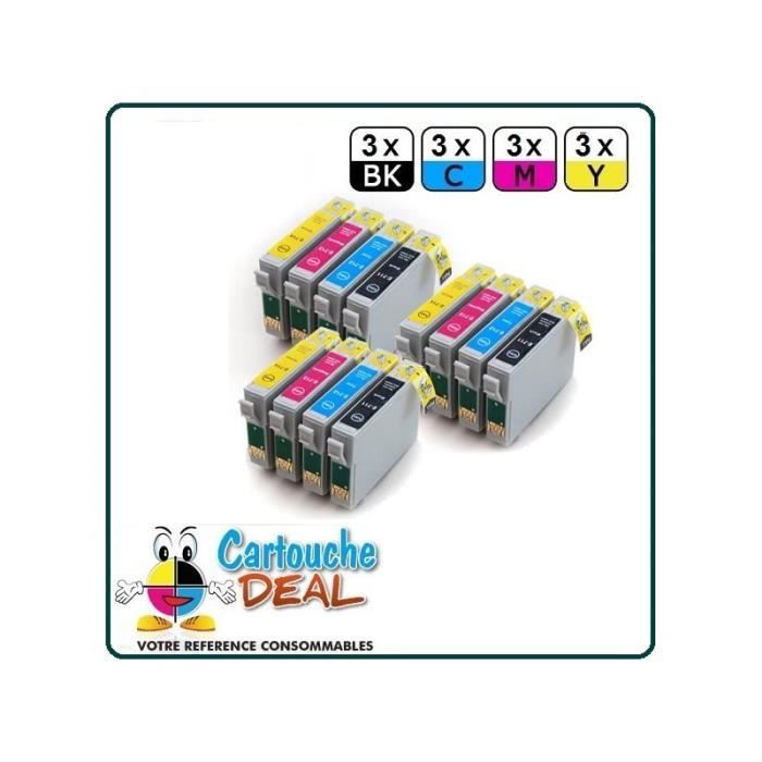 Lot De 10 Cartouches D'encre Compatibles Pour Imprimantes BX SX (SX400, SX405, SX410, SX415) - Tricolore, Jet D'encre