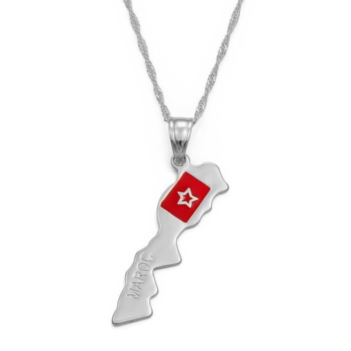 Pendentif Carte Du Mali En Acier - Bijou Géographique - Neuf Avec étiquettes