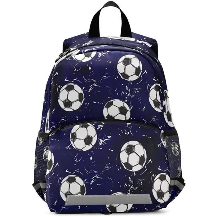 Sac ?� dos enfant ISAOA - Motif ballon de football - Bleu marine - Cdiscount Bagagerie - Maroquinerie