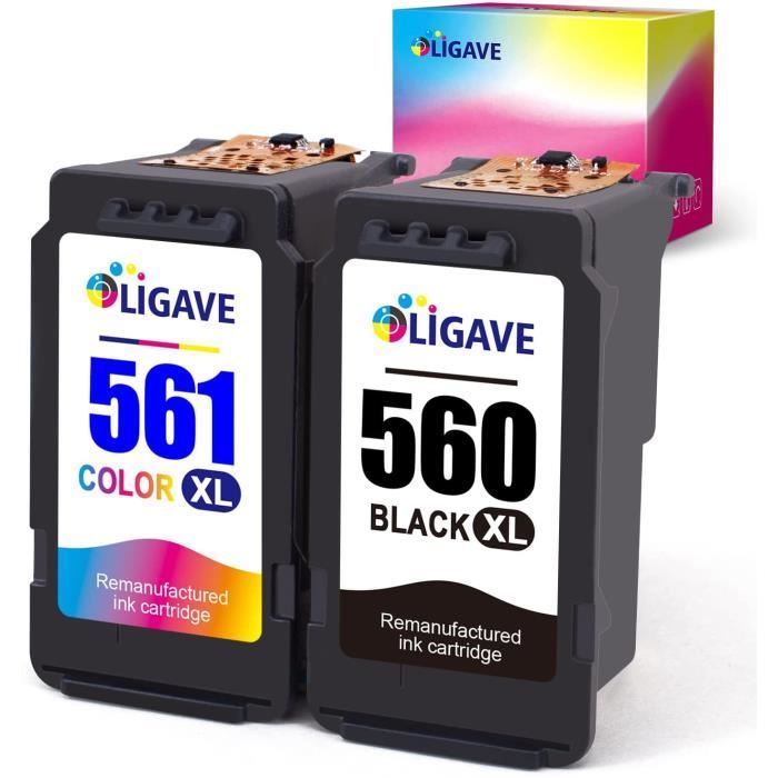 Lot de 560 561 cartouches d'encre pour Canon Pixma TS5350 TS7450 1 noir, 1  tricolore - Cdiscount Informatique