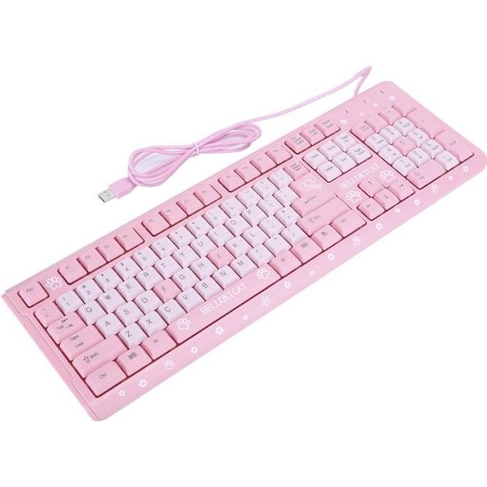 Clavier azerty rose - Cdiscount