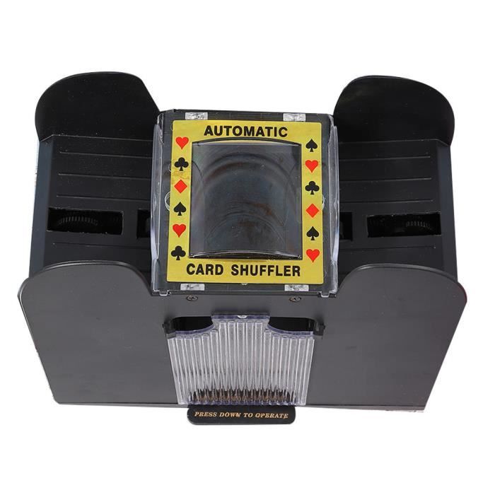 Mélangeur De Cartes Automatique – Mélange Jusqu'à 6 Jeux – Alimenté Par 4 Piles C – Pour Poker, Blackjack, Soirées Jeux