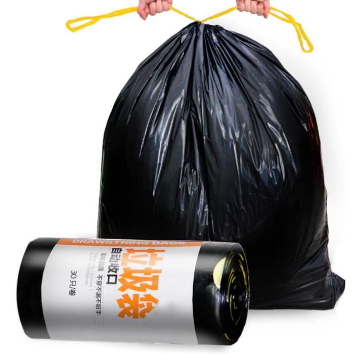 Drfeify Sac poubelle en plastique 30pcs sacs à ordures à cordon