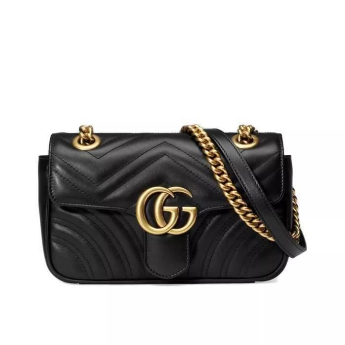 Sac Gucci Marmont Pas Cher 2022 Nouveau Pochette Bandoulière Sacoche Sac à  Main Gucci Femme - Cdiscount Librairie