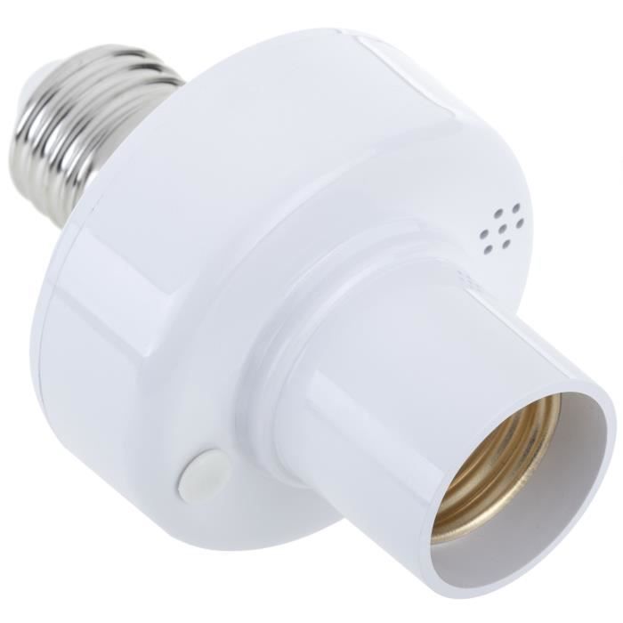 Douille ampoule E27 blanc +sans fil télécommande AC185V-265V E026E9 - Bricolage