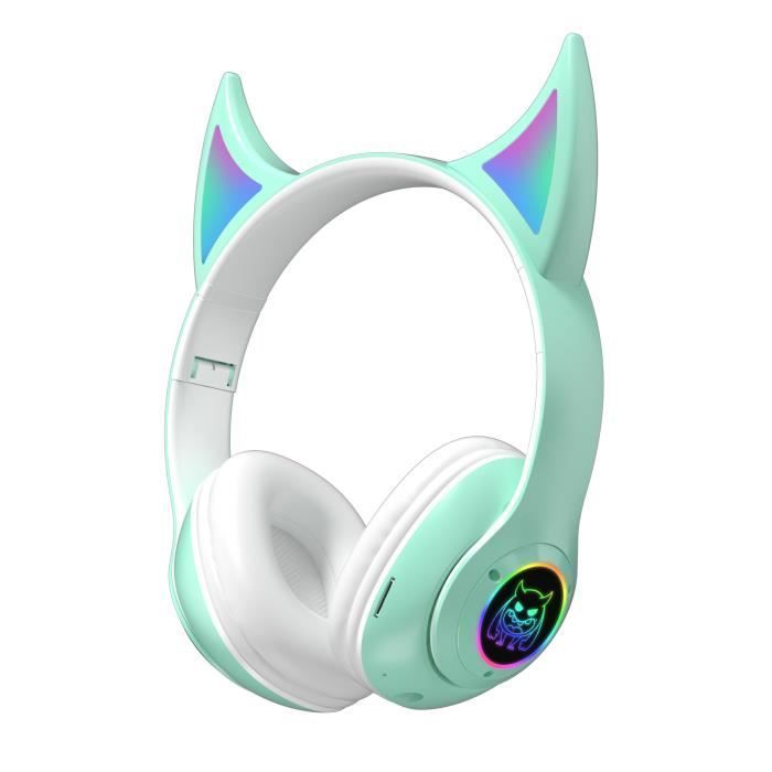 Casque Bluetooth Pokemon pour enfants, casque sans fil avec microphone avec  cordon auxiliaire, casque pliable pour enfants à volume réduit pour  l'école, la maison ou les voyages 