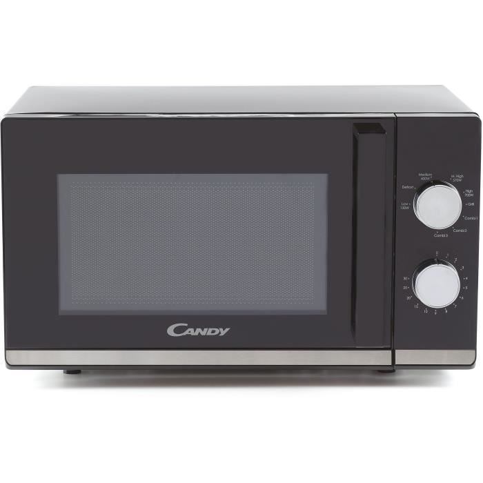 Micro-ondes Gril CANDY CMG20TNMB Moderna 20L 700W - Gril 900W - UI mécanique 6 niveaux de puissance - Fonction Décongélation poids