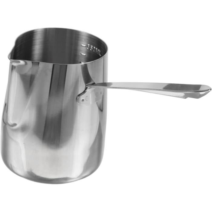 Pichet à Lait Inox 350 Ml 304 Avec Couvercle - Barista Pro, Bec Anti-Goutte, Mousse Chaude 7 Min, Café Latte Art