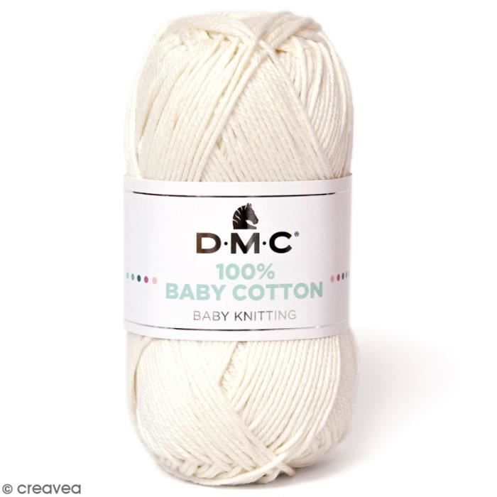 Fil DMC Baby Cotton - 50 g 761 Blanc Ivoire