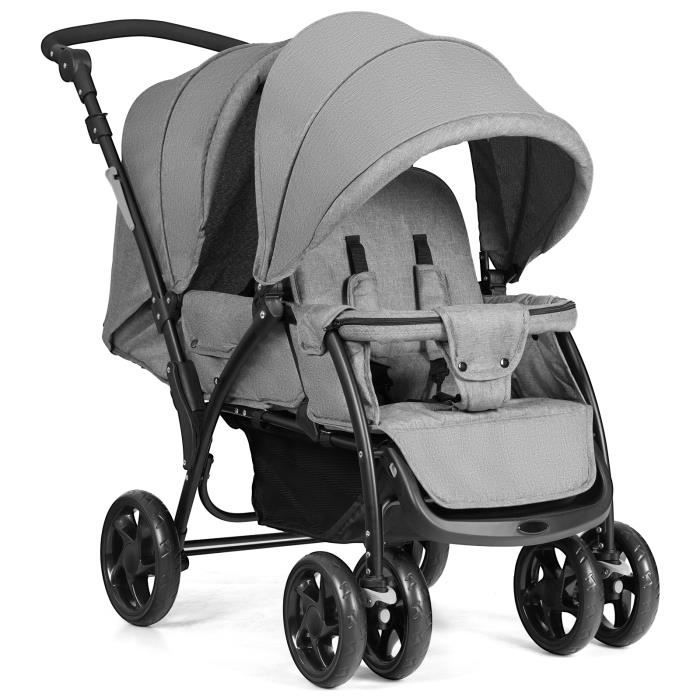 Poussette double pliable best sale