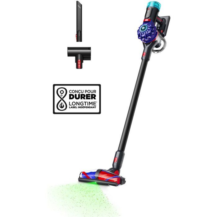 DYSON V10 Konical - Aspirateur Balai sans fil -  150 AW - Technologie Anti‑emmêlement - Illumine la Poussière Invisible