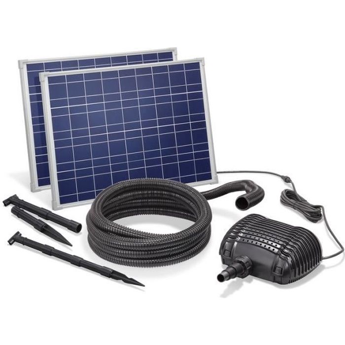 Heissner Kit de pompe solaire pour bassin 1'000 l/h 0,00028 m3/s