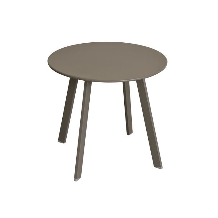 table d'appoint - hespéride - saona ø 50 cm - métal - tonka mat - contemporain