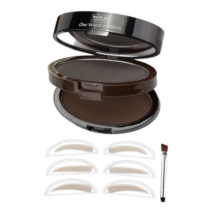 Kit De Poudre De Tampon Pour Sourcils Imperméable À L'eau Gris Marron Clair  Perfk19 - Cdiscount Au Quotidien