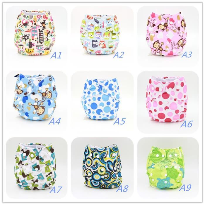 10 Inserts Couleurs aux choix T Unique Evoluable Lot de 5 Couches Lavables TE1
