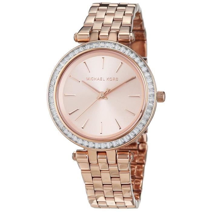 MICHAEL KORS FEMME 33MM BRACELET ACIER INOXYDABLE ROSE QUARTZ MONTRE MK3366 Cdiscount Bijouterie