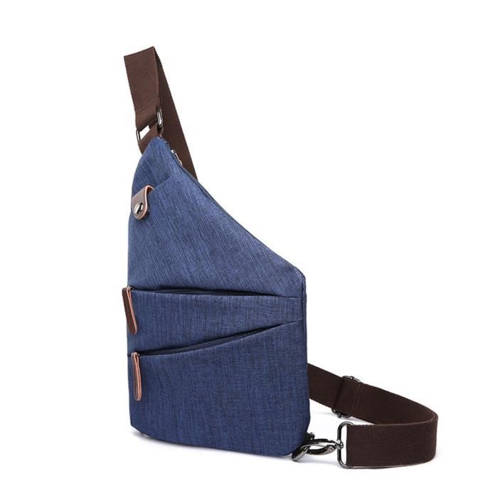Sacoche Banane Extérieure Crossover – Gris – Unisexe – Pochette Bandoulière