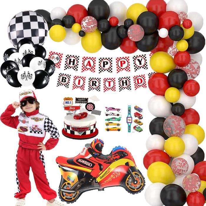 Décoration de fête Anniversaire pour Garçon,MMTX Voiture Avec Bannière de Joyeux  Anniversaire Guirlande de Ballons Voiture Ballon fê - Cdiscount Maison