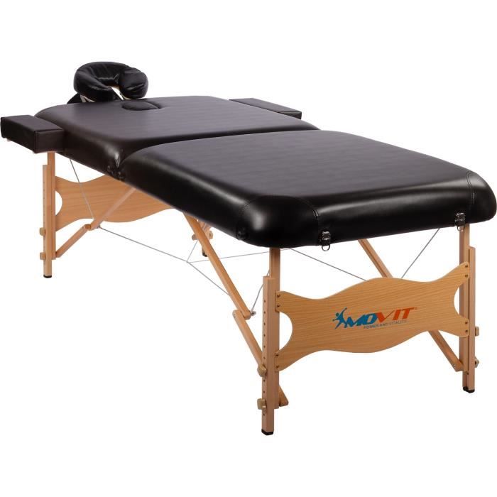 movit table de massage de luxe 80cm table pliable legere et portable noire cdiscount au quotidien