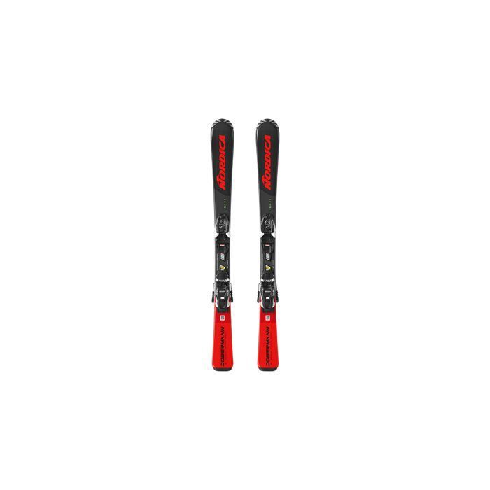 SKI ALPIN ENFANT AVEC FIXATION - BOOST 500 - BLANC JAUNE WEDZE