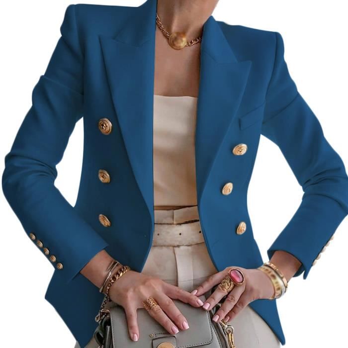 Blazer femme marine boutons dorés best sale