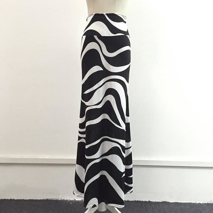 Femmes Boho Floral Longue Jupe Maxi Dames Taille Haute Plage Vacances