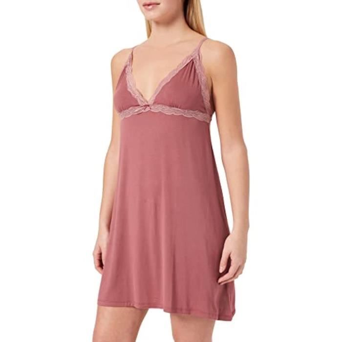 Soutien-Gorge Chemise de nuit en modal sans manches Bourgogne - Cdiscount Pr??t-?�-Porter