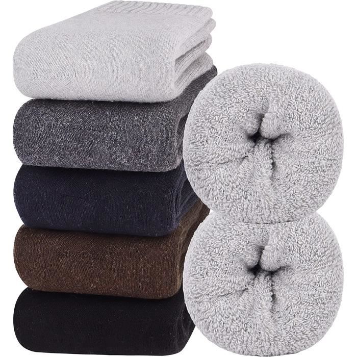 Chaussettes D'hiver Homme – Laine Chaude – Couleur Chameau – Taille Unique – Lot De 1 Paire – Marque Générique