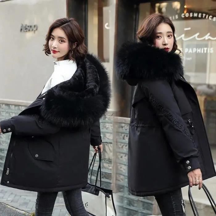 Veste d hiver pour femmes Parka longue neige porter manteau