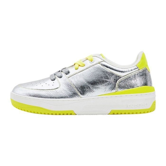 Desigual Basket à Lacets Desigual Metro Silver - Gris/Jaune