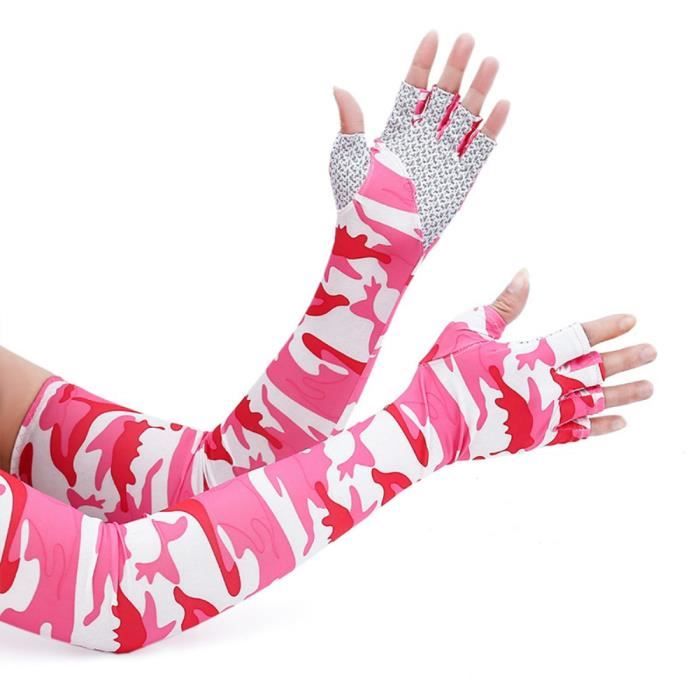 Manchons De Bras Unisexe - Protection Solaire, 50 Cm De Long - Pour Running, Vélo, Pêche, Sport Outdoor - Matière Respirante