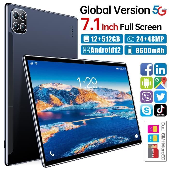OEMG X5 pro Tablette PC 8 Pouces 4G Bluetooth Tablette Android 1 + 16 Go - noir