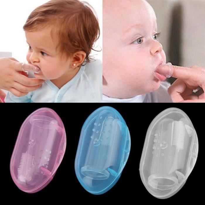 Brosse A Dents De Doigt Bebe Masseur En Silicone De Dents Avec Boite Blanc Cdiscount Puericulture Eveil Bebe