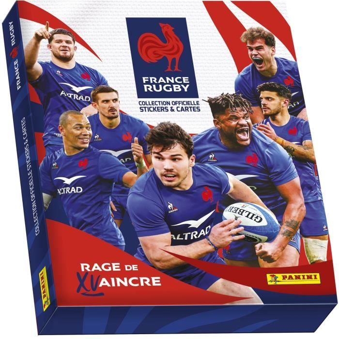 Coffret Collector Rugby Equipe de France-Rage de Vaincre 1 Album + 18 Pochettes + 3 Cartes Edition L