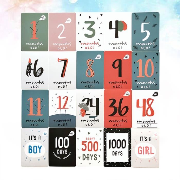 Pieces D Un Ensemble Creatif Jalon Autocollant Naissance Mois Numero Anniversaire Pate Mensuel Decor Pour Parure De Lit Bebe Cdiscount Pret A Porter