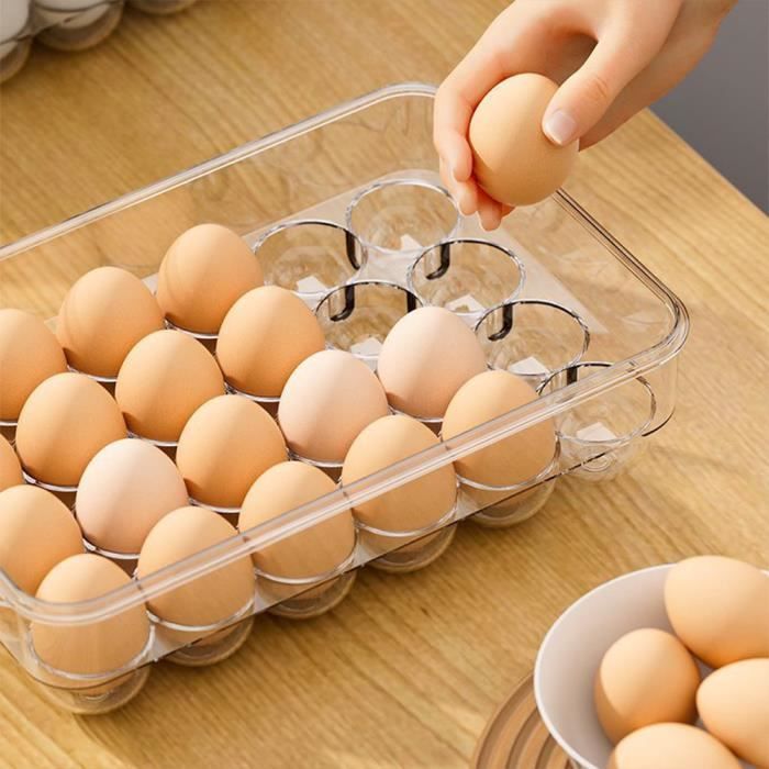 Boîte à Oeufs pour Réfrigérateur, Rangement pour Oeufs, Boîte de