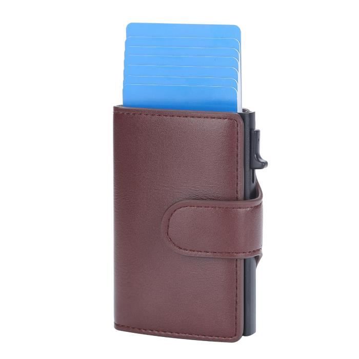 Portefeuille Homme Trois Plis Cuir Noir RFID Protection Jinsted - Neuf Avec étiquettes