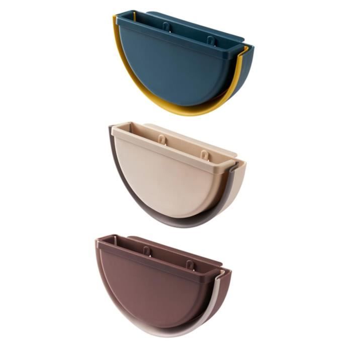 Mini-poubelles De Bureau Mignonnes - Lot De 2, Rose Et Bleu, Avec Couvercle - 19x13.5x10.3 Cm - Plastique