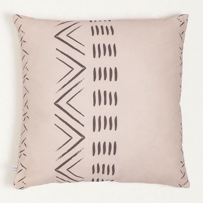 Kit Broderie KAMACA - Housse Coussin 40x40cm Fleurie, Points Plats Et Tige, Motif Pré-Dessiné