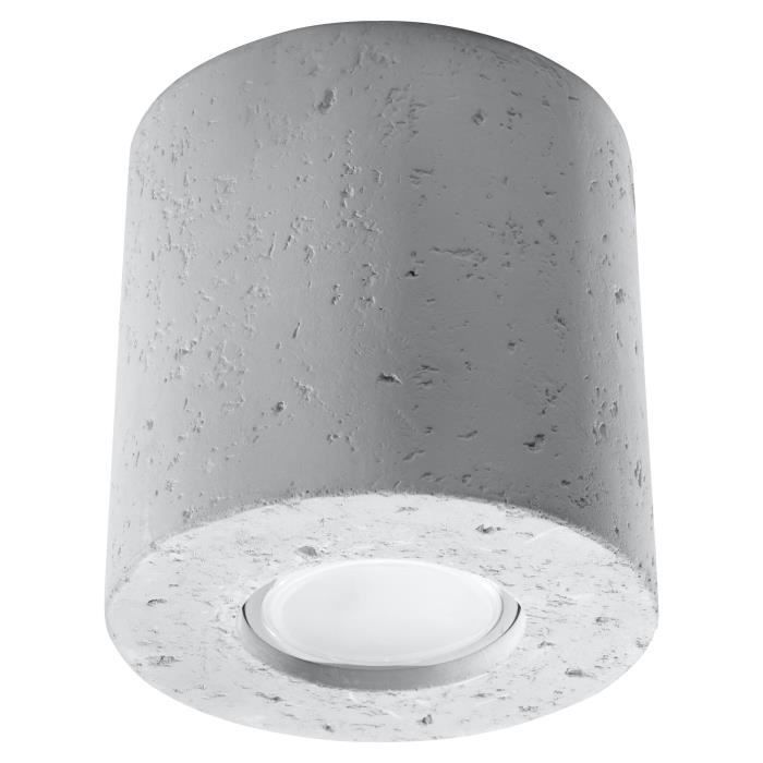 Plafonnier - ORBIS - Moderne - Design Boho - Ciment - Gris - GU10 40W