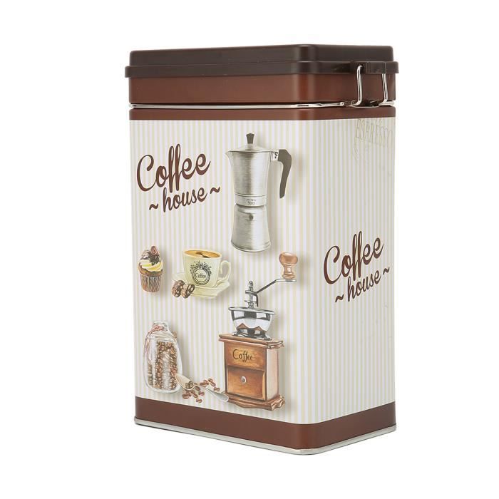 Boîte à Café Vintage - Hauteur 19,5 Cm - Multicouleur - Sans Marque