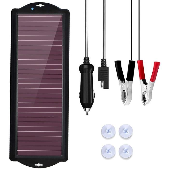 TRAMILY Chargeur d'entretien de Batterie de Voiture Solaire, Panneau — free download