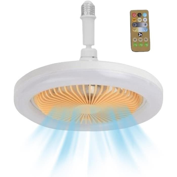 ZMH Ventilateur De Plafond Avec éclairage Silencieux, Moderne 48.5CM LED Dimmable, Minuterie Et Télécommande, Ventilateur Pour Salon, Chambre à Coucher, Salle à Manger