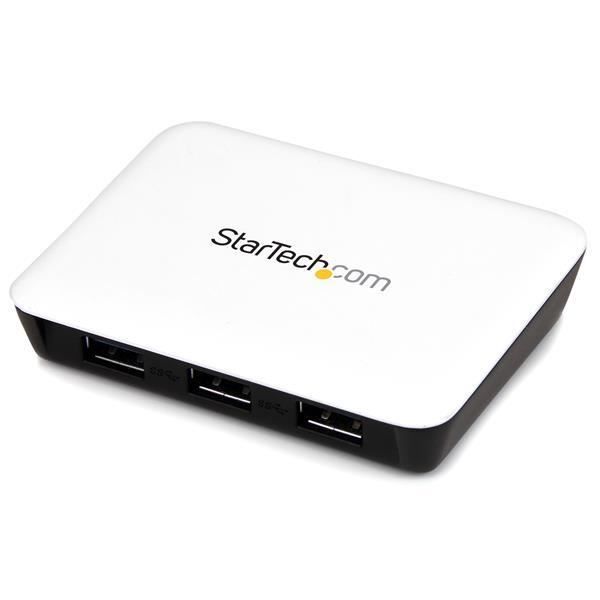 StarTech.com Adaptateur Réseau USB 3.0 vers Gigabit Ethernet avec Hub USB 3.0 3 ports.