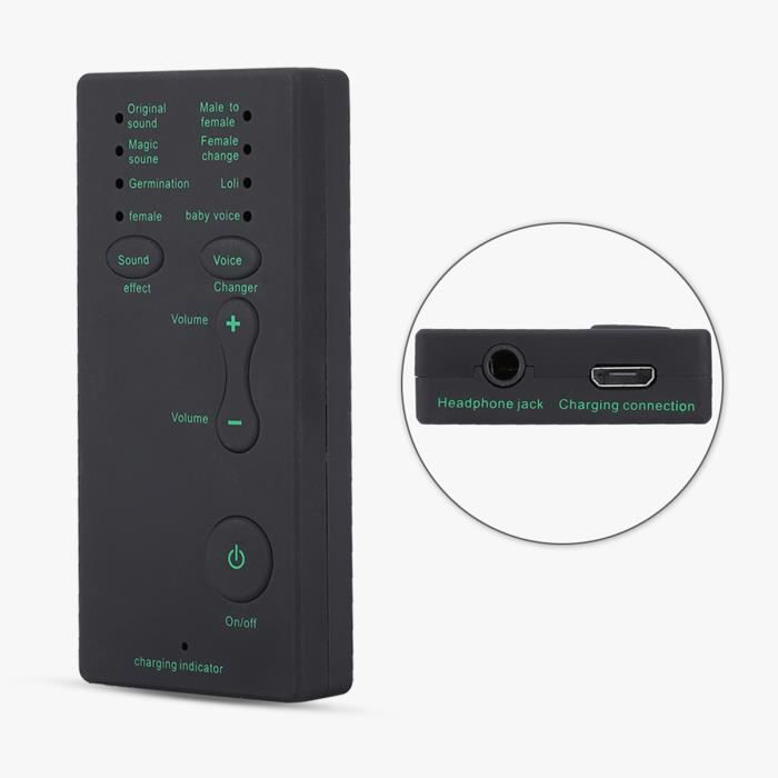 Changeur De Voix Portable Greensen - 7 Effets (homme/femme, Bébé, Etc.) - Compatible PC, Téléphone, Jeux En Ligne - 4