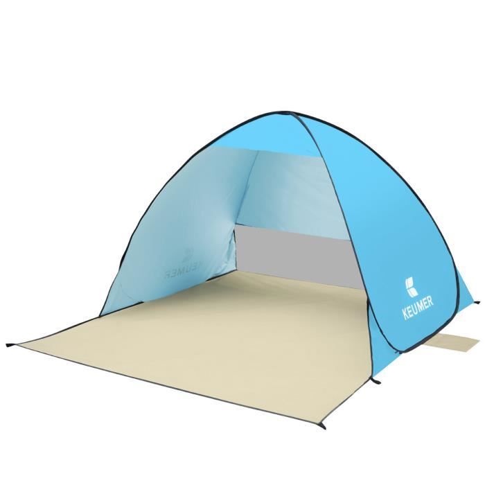 REAKOO Tente de Plage Automatique Portable, Abri Anti UV, Protection Solaire UPF 50+ Pop Up pour Adultes et Bébé