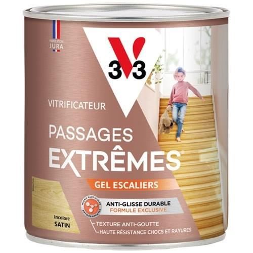 V33 Vitrificateur escalier - Passages extrêmes gel escalier - Incolore satin - 0.75L - vue 1