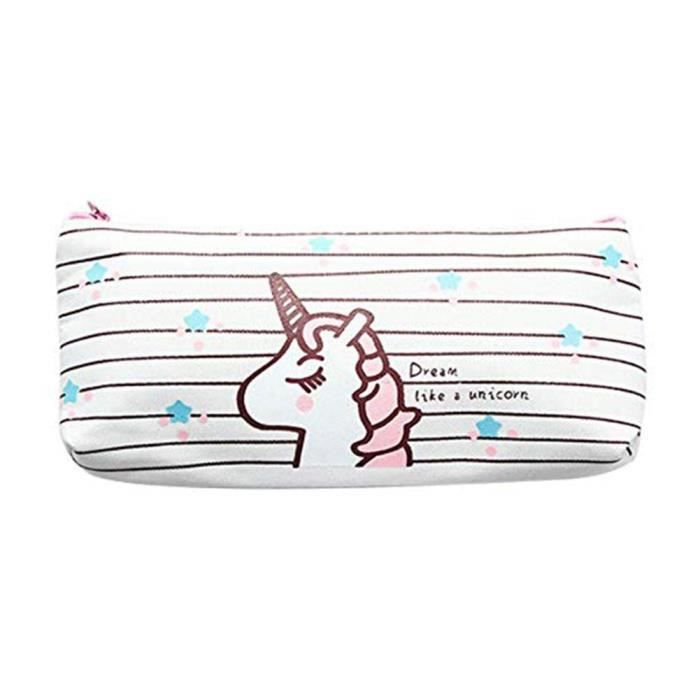 Trousse à Crayons Kawaii Licorne En Silicone – 12 Stylos Gel Effaçables + Stylo 10 En 1 Inclus – Rétractable, Portable – Fournitures Scolaires - 12